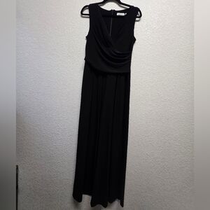 Eliza J Black Draped Stretchy Jumpsuit Size 10